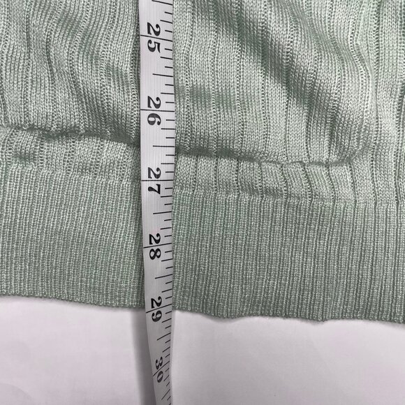 Liz Claiborne Women's Knit Mint Green Long Sleeve Open Front Cardigan Sz Large - Picture 9 of 11